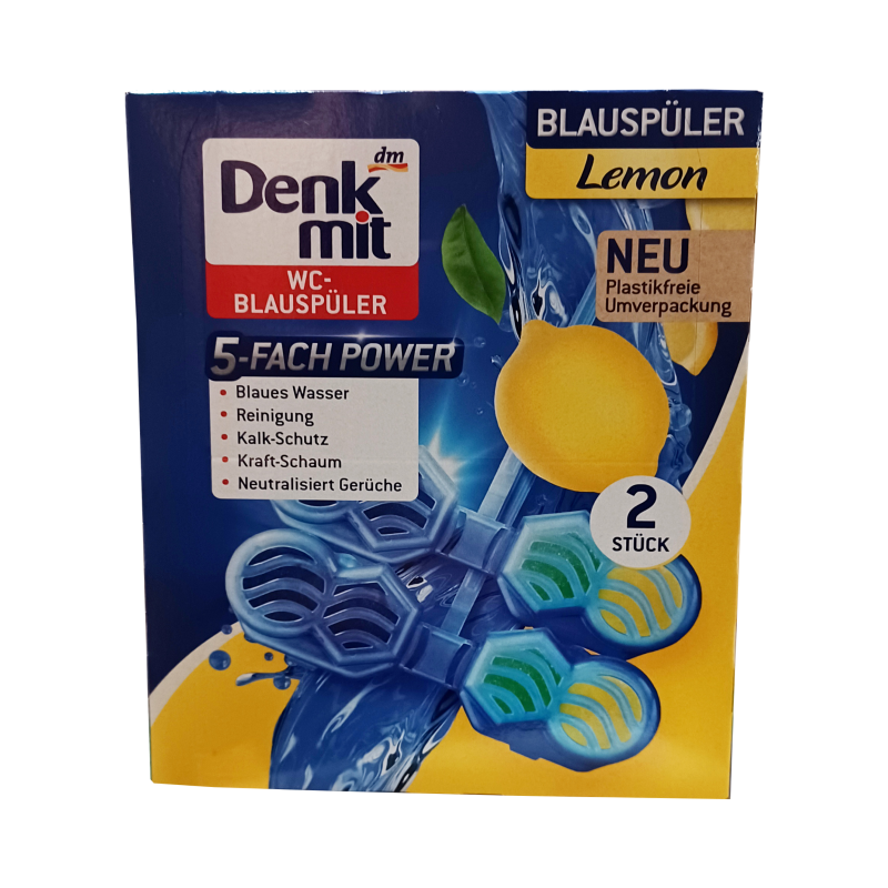 Denkmit Lemon zawieszka barwiąca do WC 2x48g