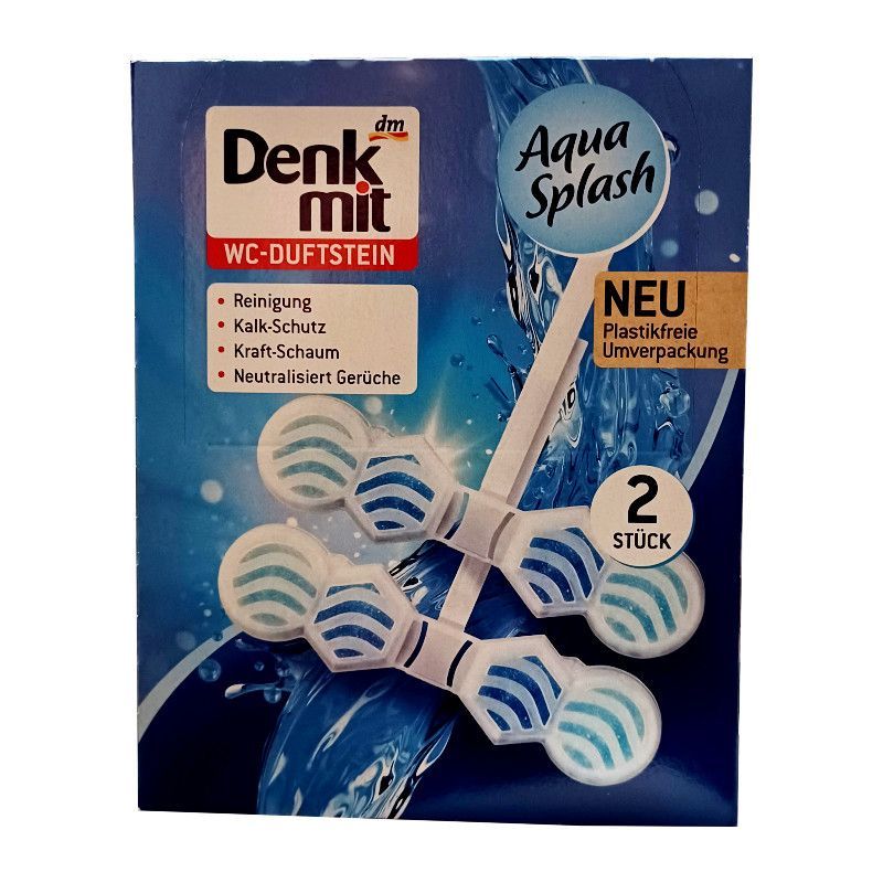 Denkmit Aqua Splash zawieszka barwiąca do WC 2x48g