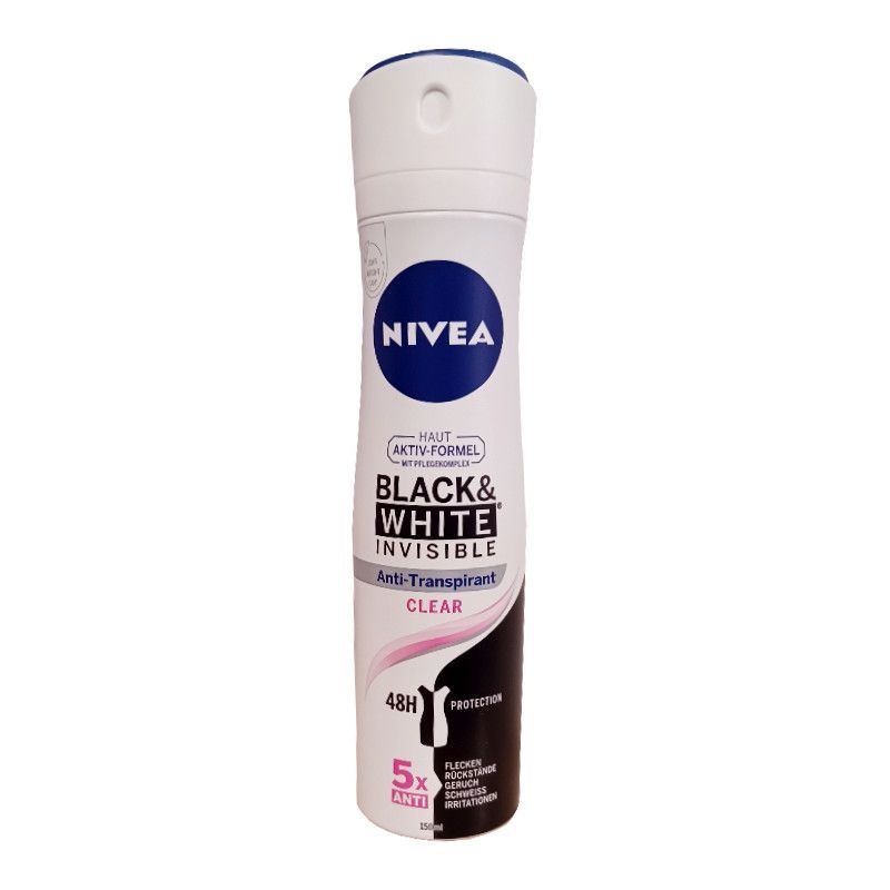 Nivea Black & White Invisible Clear dezodorant 150ml