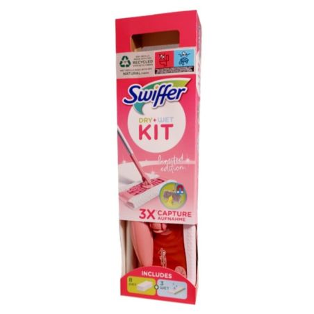 Swiffer Dry Wet Kit mop+ ścierki 8szt + 3szt Wet