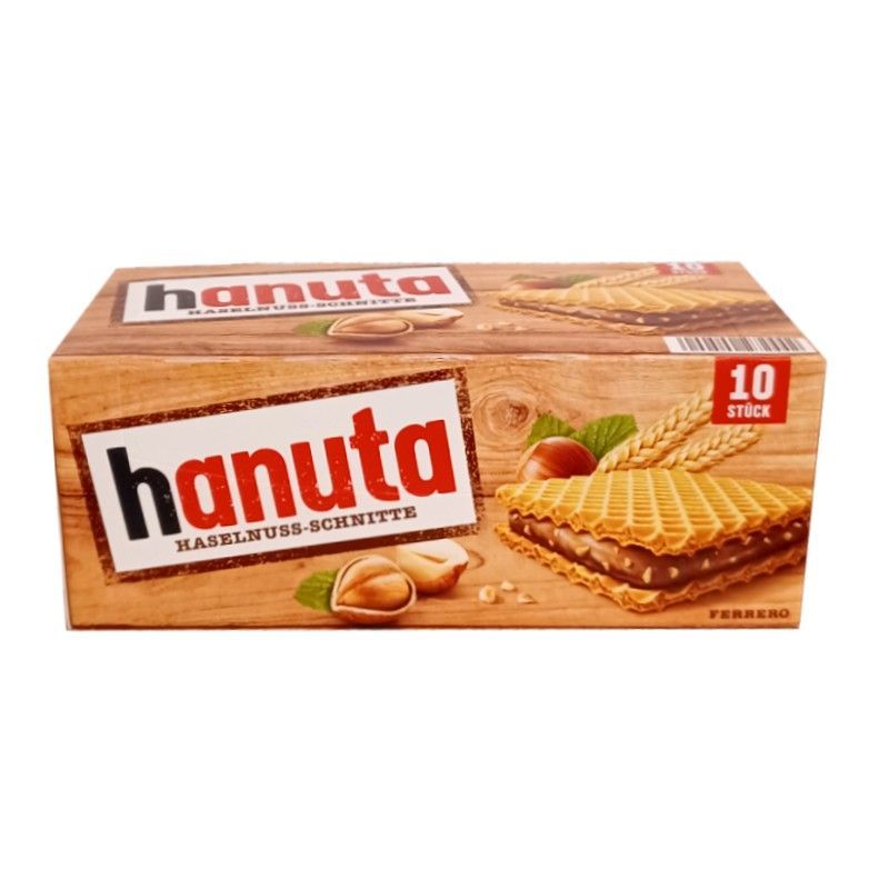 Hanuta wafelki orzechowe 10szt 220g