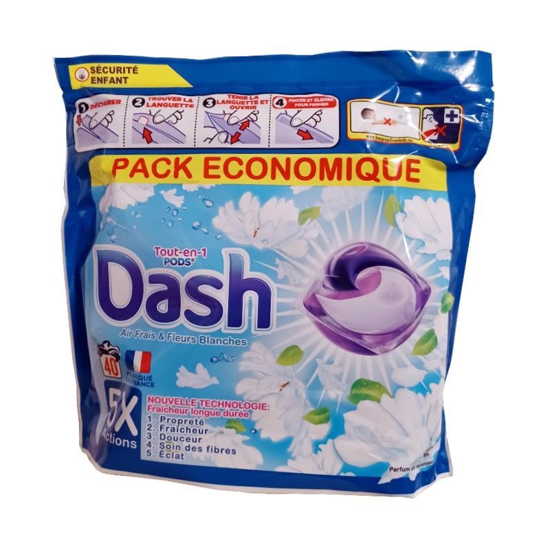 Dash Tout-en-1 Pods Air Frais & Blanches kapsułki 40szt