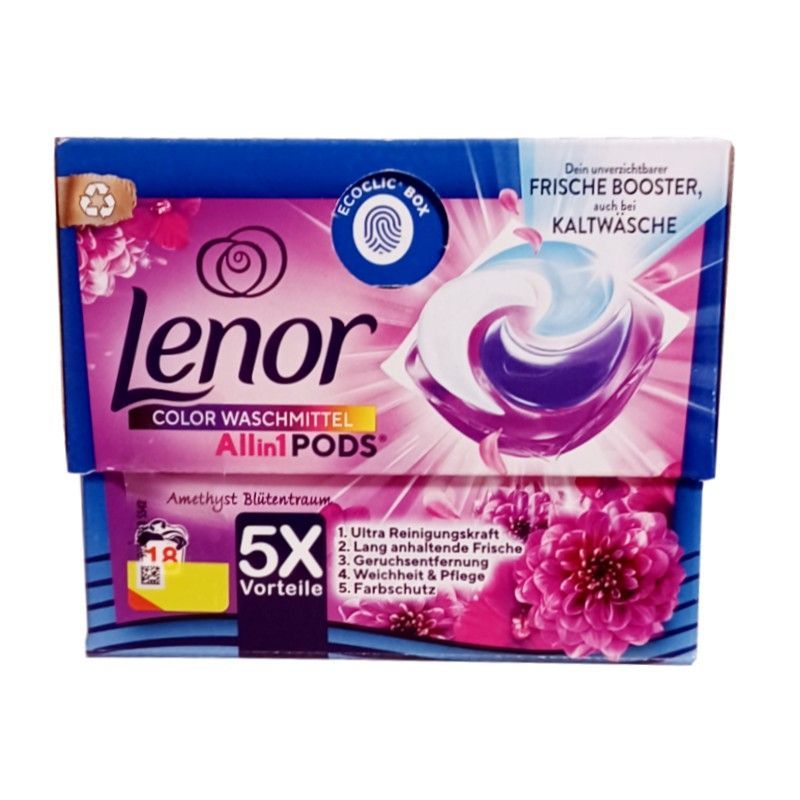 Lenor All in 1 Pods Color Amethyst kapsułki do prania 18szt