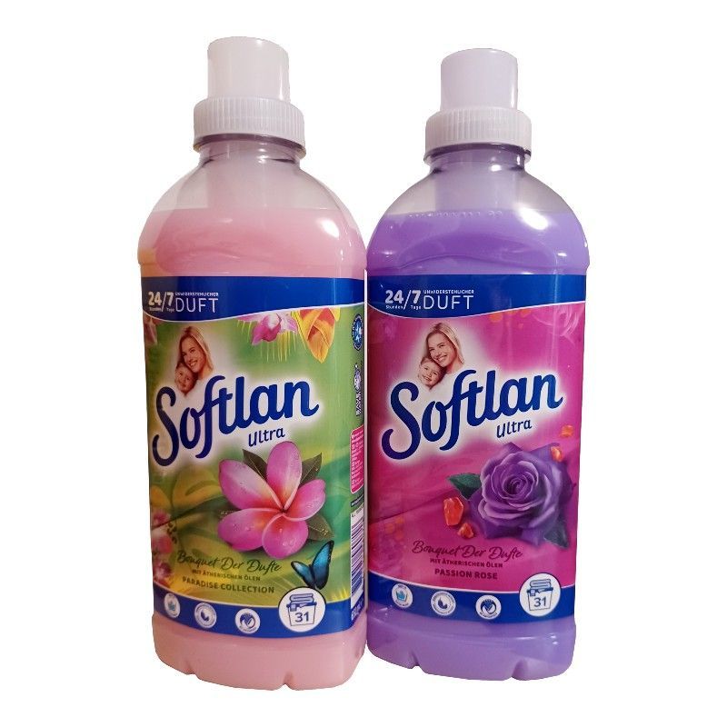 Softlan Ultra Paradise i Passion Rose do płukania 650ml zestaw 2szt