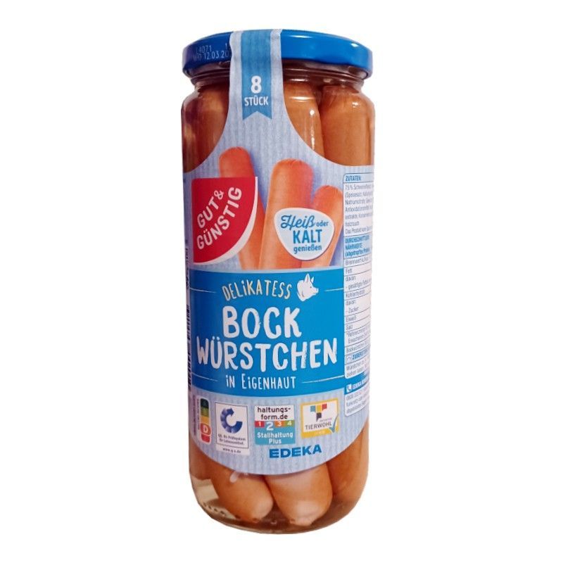 Gut & Gunstig Bock Wurstchen parówki 8szt 530g