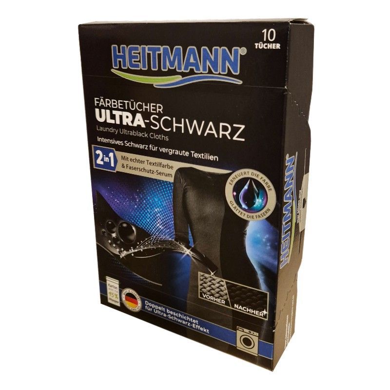 Heitmann Ultra-Schwarz chusteczki do czarnego 10szt