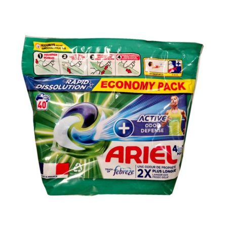 Ariel 4in1 Pods Active odor defense kapsułki do prania 40szt