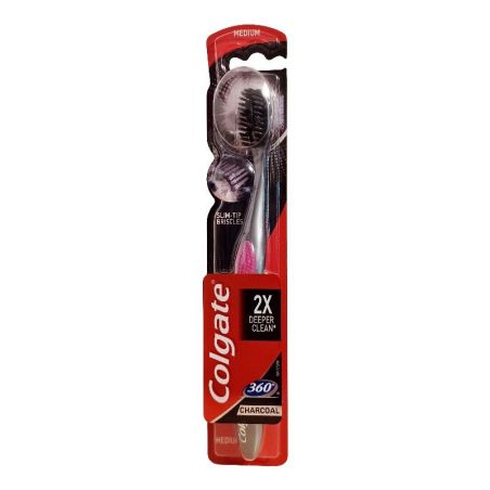 Colgate szczoteczka Charcoal Medium 360 (średnia)