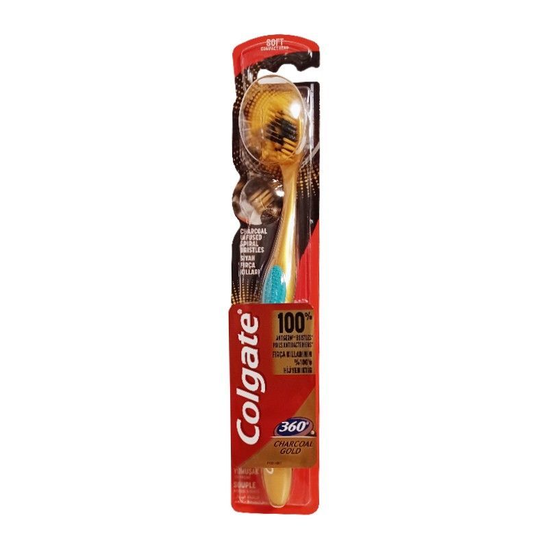 Colgate szczoteczka Charcoal Gold Soft 360 (miękka)