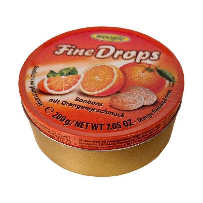 Woogie Fine Drops Orange cukierki 200g