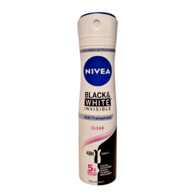 Nivea Black & White Invisible Clear antyperspirant 150ml