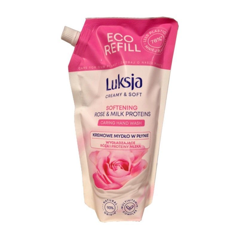 Luksja róża i proteiny mleka mydło w płynie zapas 900ml
