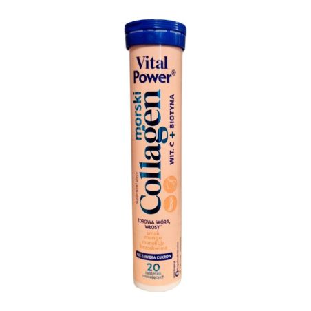 Kruger Vital Power Collagen kolagen morski tabletki musujące 20szt 84g