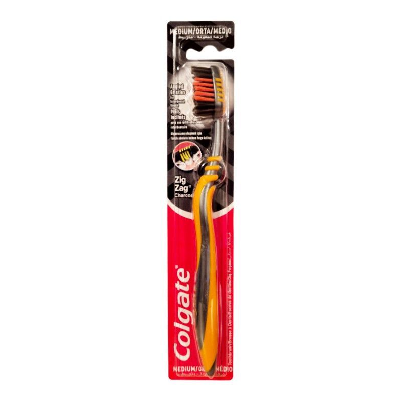 Colgate Zig Zag Charcoal Medium szczoteczka do zębów 1szt Colgate Zig Zag Charcoal Medium szczoteczka do zębów 1szt