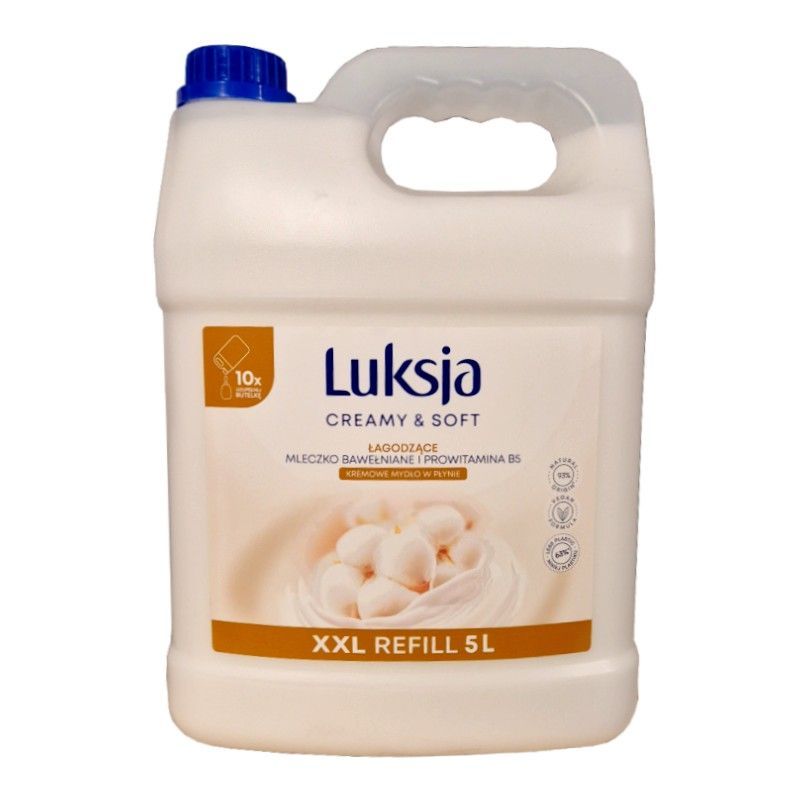Luksja mydło w płynie zapas mleczko bawełniane 5L