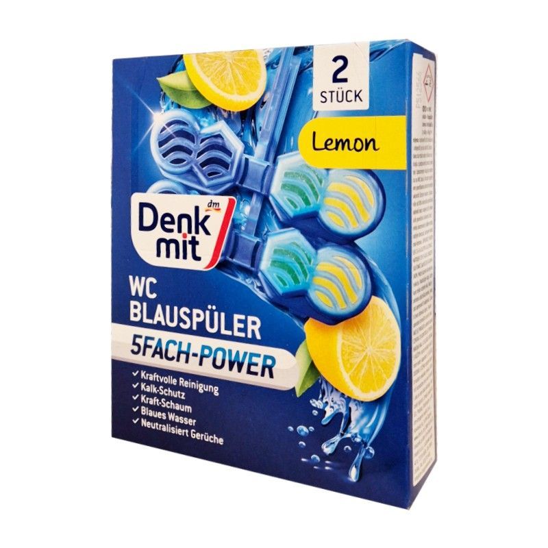 Denkmit Lemon zawieszka barwiąca do WC 2x48g