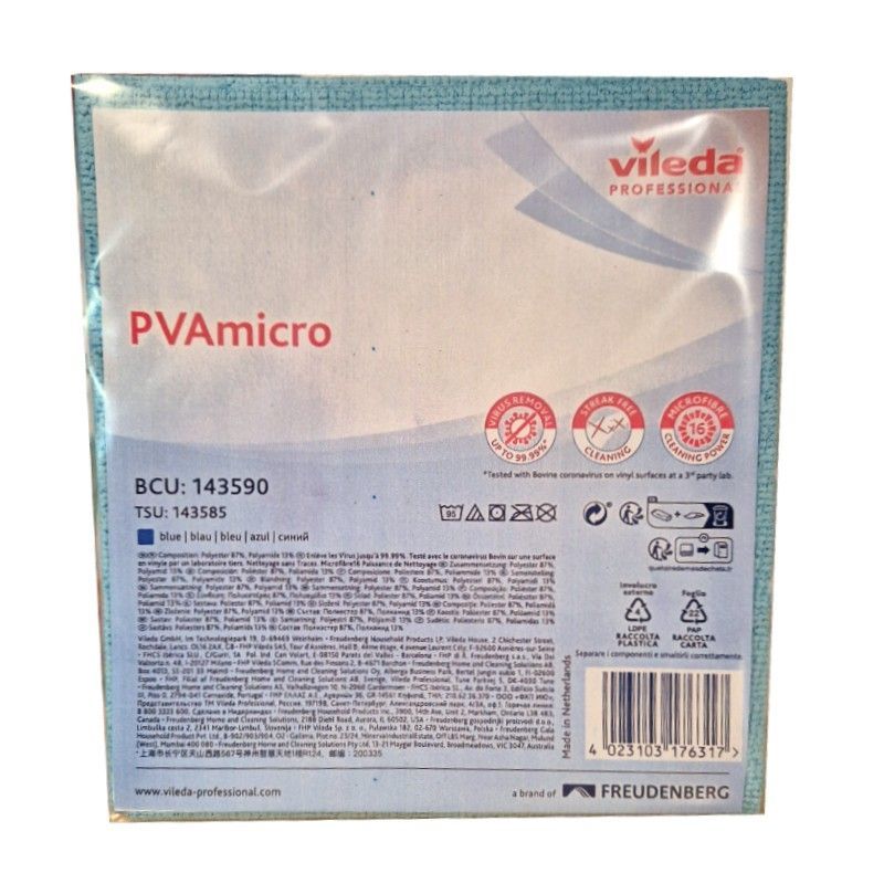 Vileda ścierka PVA Micro Professional niebieska 1szt Vileda ścierka PVA Micro Professional niebieska 1szt