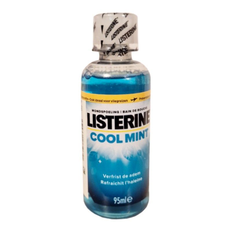 Listerine Cool Mint płyn do płukania jamy ustnej 95ml Listerine Cool Mint płyn do płukania jamy ustnej 95ml