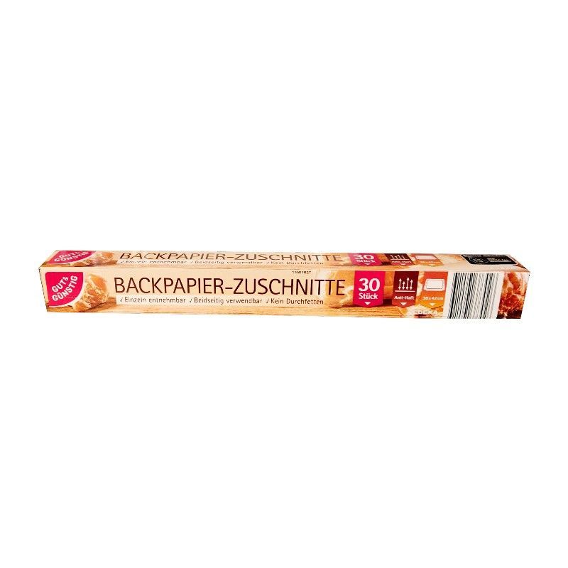 Gut & Gunstig Backpapier papier do pieczenia w arkuszach 30szt