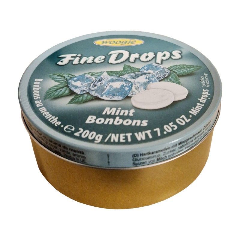 Woogie Fine Drops Mint dropsy miętowe 200g