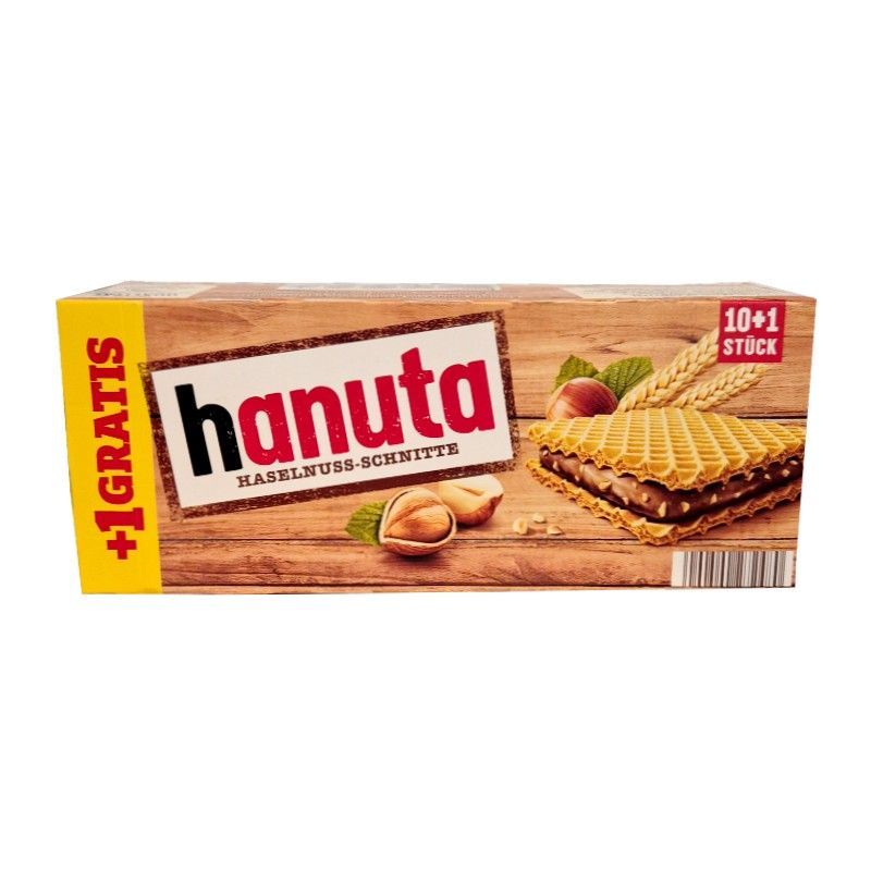 Hanuta wafelki orzechowe 10szt+ 1 gratis 242g