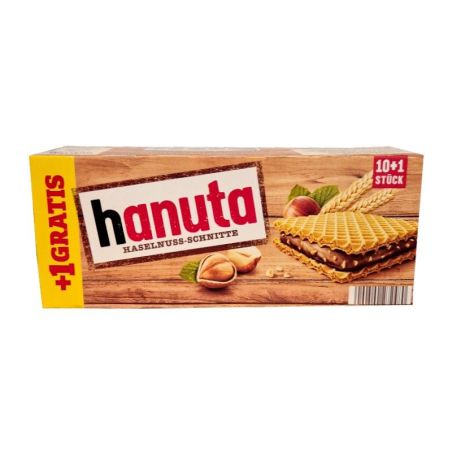 Hanuta wafelki orzechowe 10szt+ 1 gratis 242g