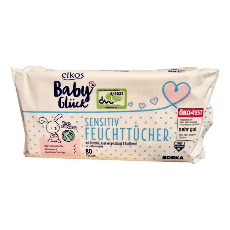 Elkos Baby Gluck Sensitive chusteczki nawilżane 80szt