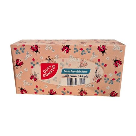 Gut & Gunstig chusteczki higieniczne 4-warstwowe 100 szt