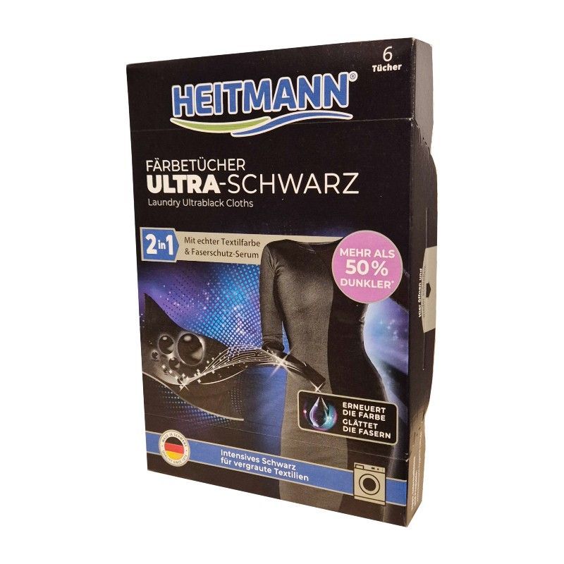 Heitmann Ultra-Schwarz chusteczki do czarnego 6szt