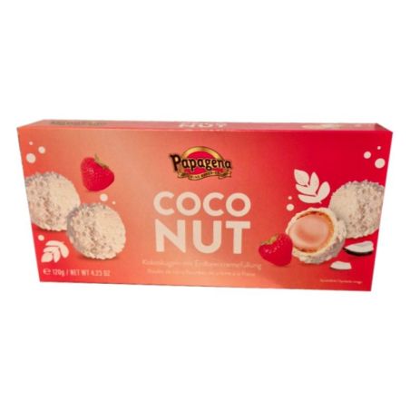 Papagena Coco Nut kulki kokosowe z kremem truskawkowym 120g
