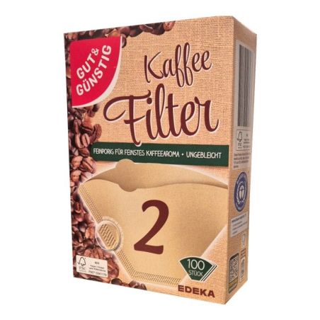 Gut & Gunstig Kaffeefilter filtry do ekspresów rozmiar 2 100szt