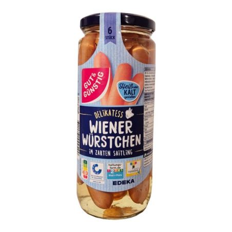 Gut & Gunstig Wiener Wurstchen parówki 6szt 250/550g