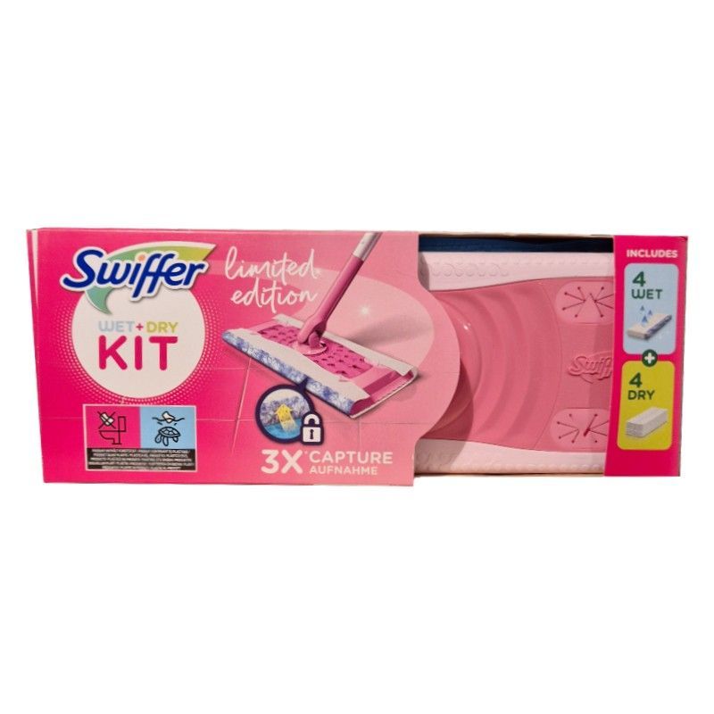Swiffer Wet+Dry Kit mop + ścierki  4 Wet + 4 Dry