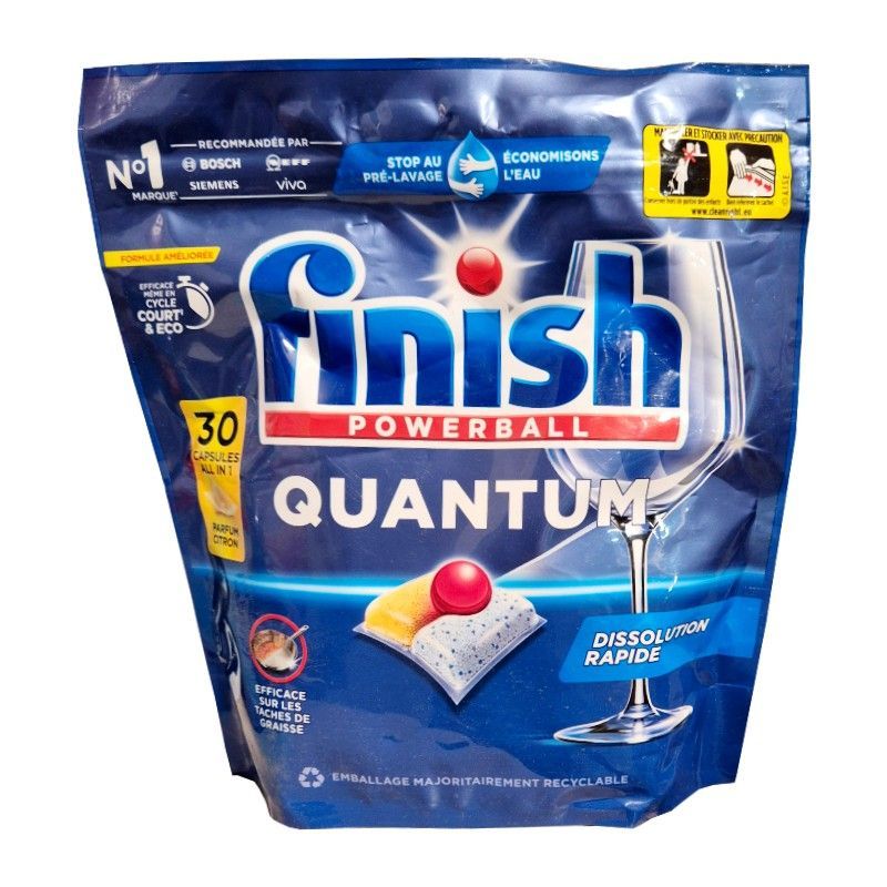 Finish Powerball Quantum All in 1 Citron kapsułki do zmywarki 30szt
