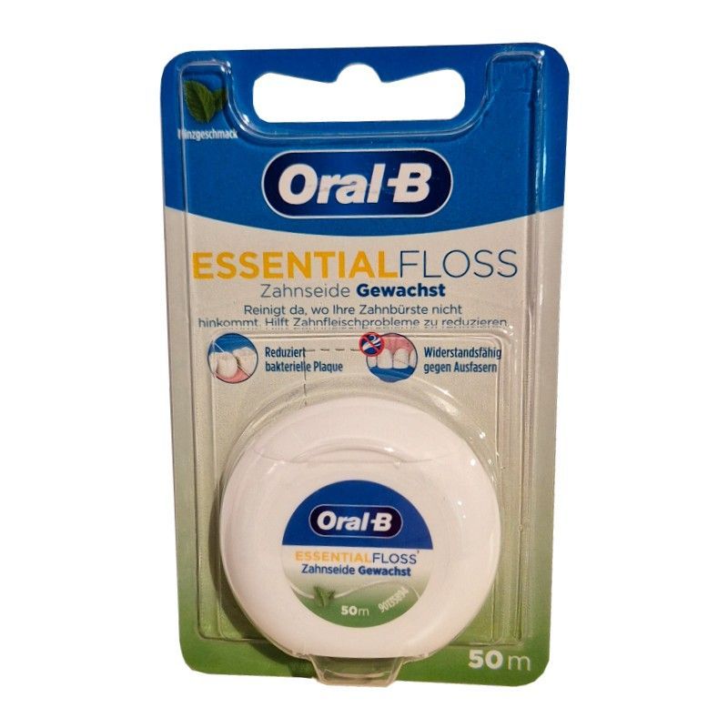 Oral-B Essential Floss nić dentystyczna woskowana miętowa 50m